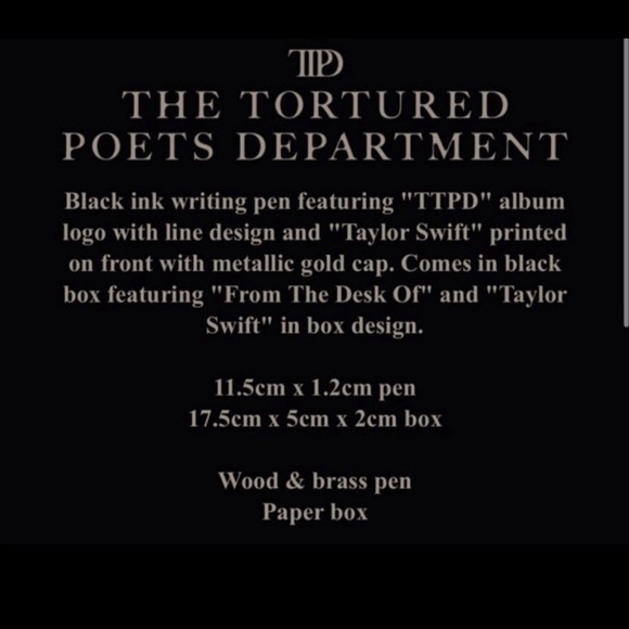 Taylor Swift TTPD fountain pen 🖋️! *nwt - Picture 4 of 5